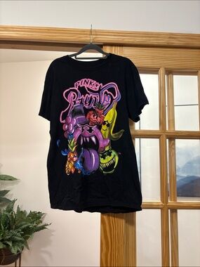 Pink Dolphin Black Short Sleeve Tee with Neon Graphic